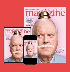 A magazine, a tablet and a mobile phone