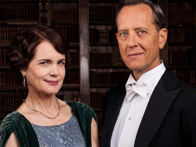 Richard E Grant and Elizabeth McGovern for TV show Downton Abbey