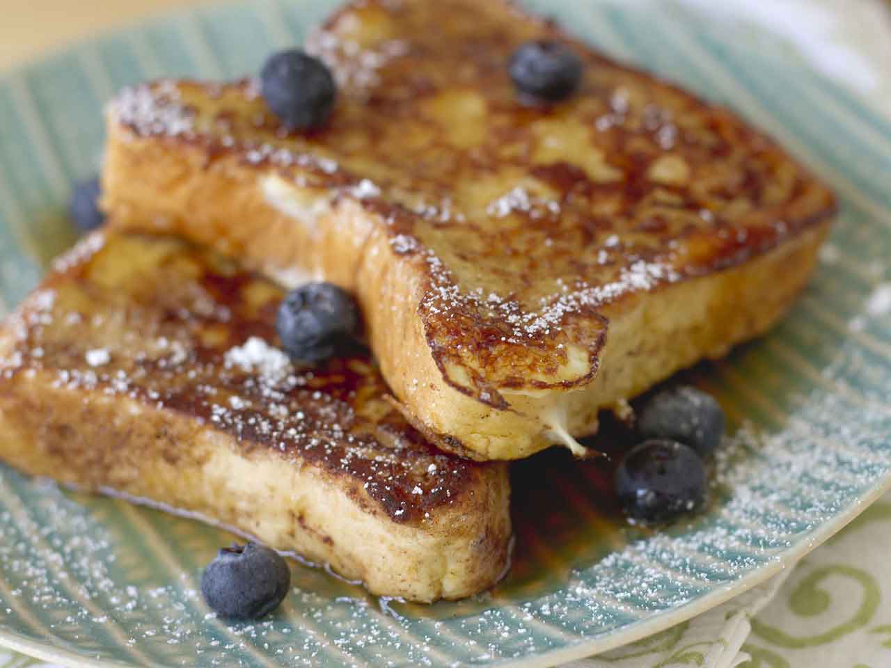 Two slices of French toast