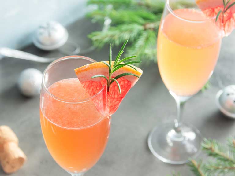 Champagne cocktail mimosa
