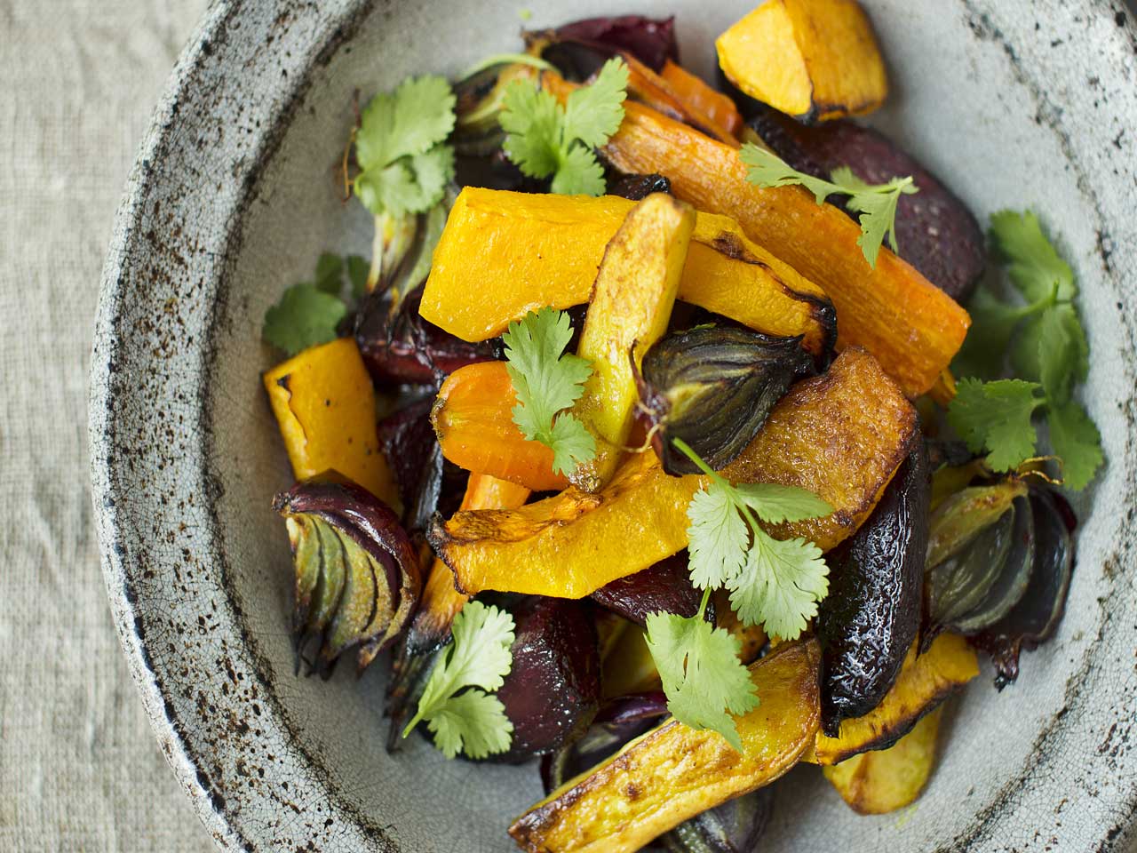 Roast vegetables with Indian spices