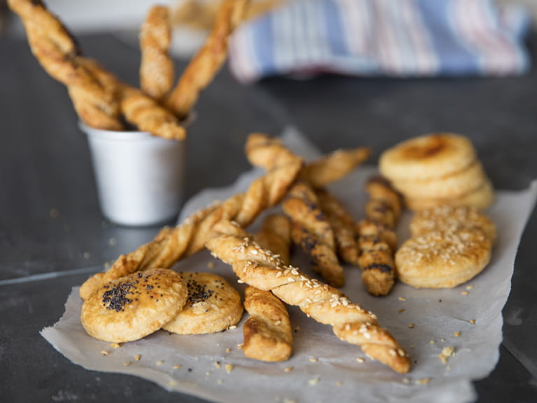 Cheese straws and rounds