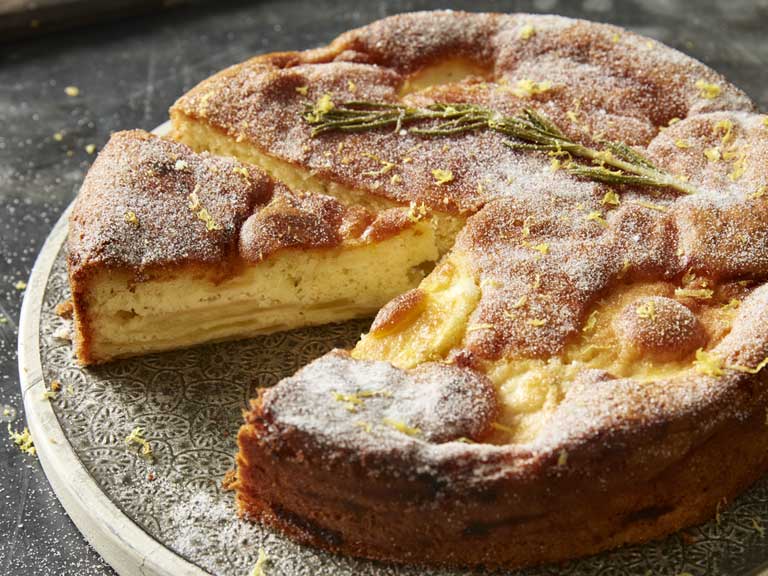 Rosemary and apple cake