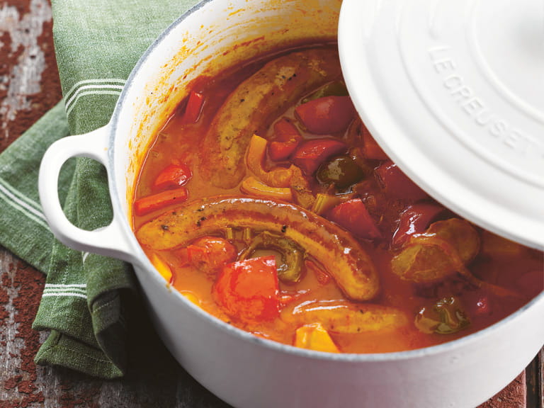 One-pot Mediterranean sausage casserole