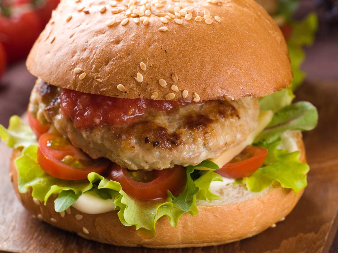 Pork, apricot and fennel burger