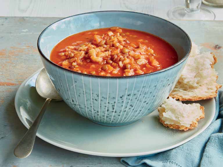 Mary Berry's puy lentil and pearl barley soup