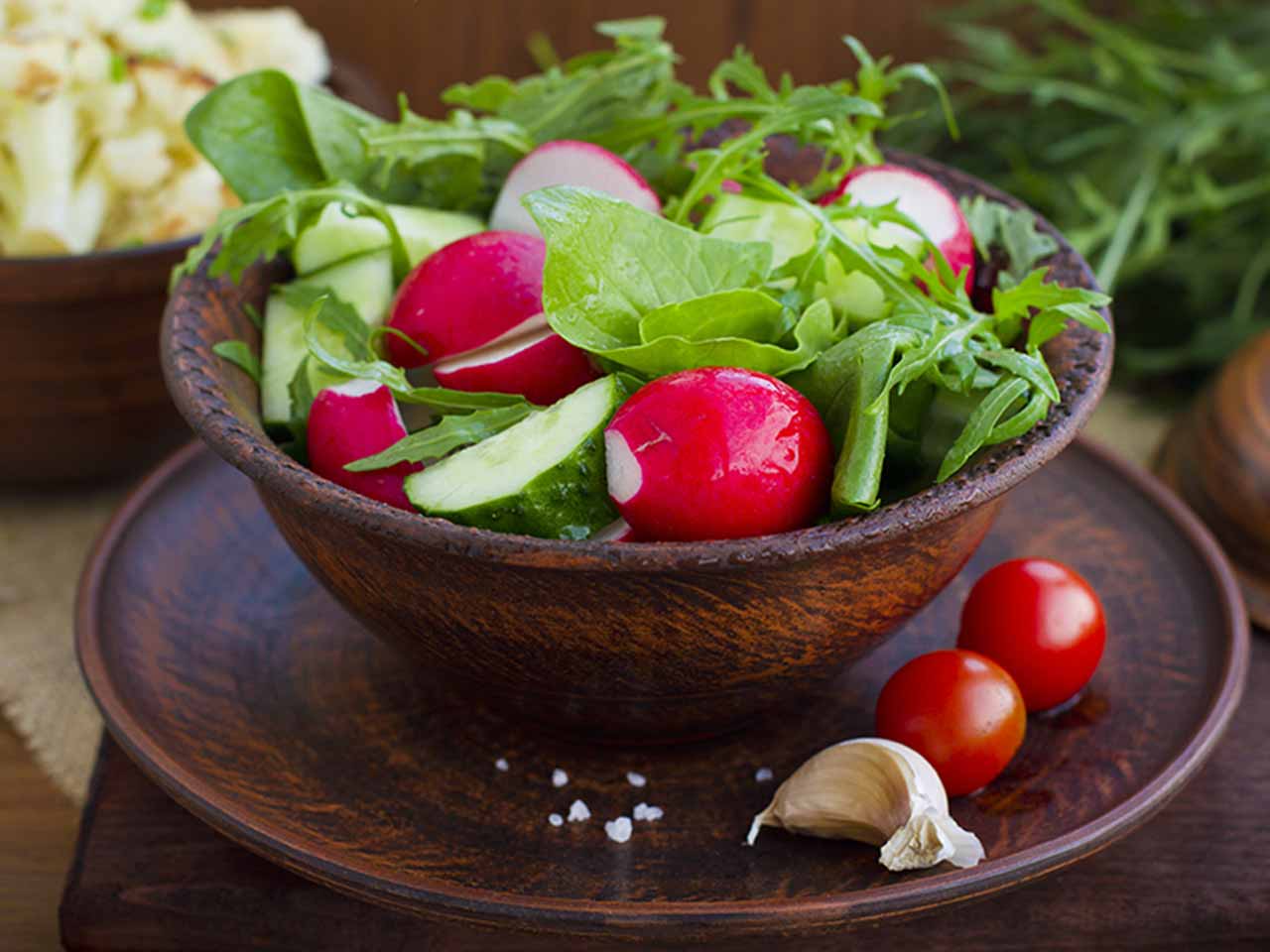 A bowl of radish salad