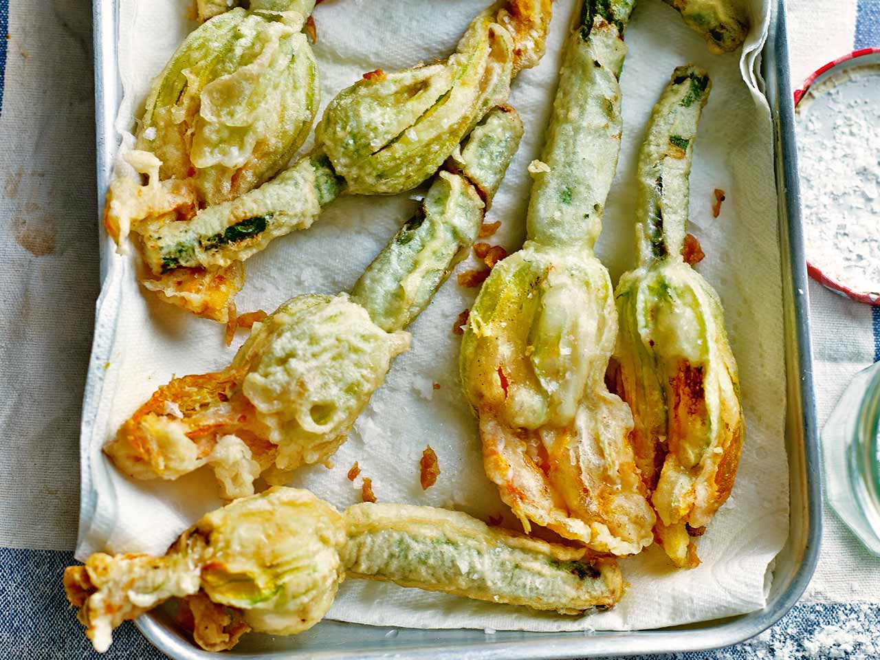 Theo Randall's deep-fried courgette flowers