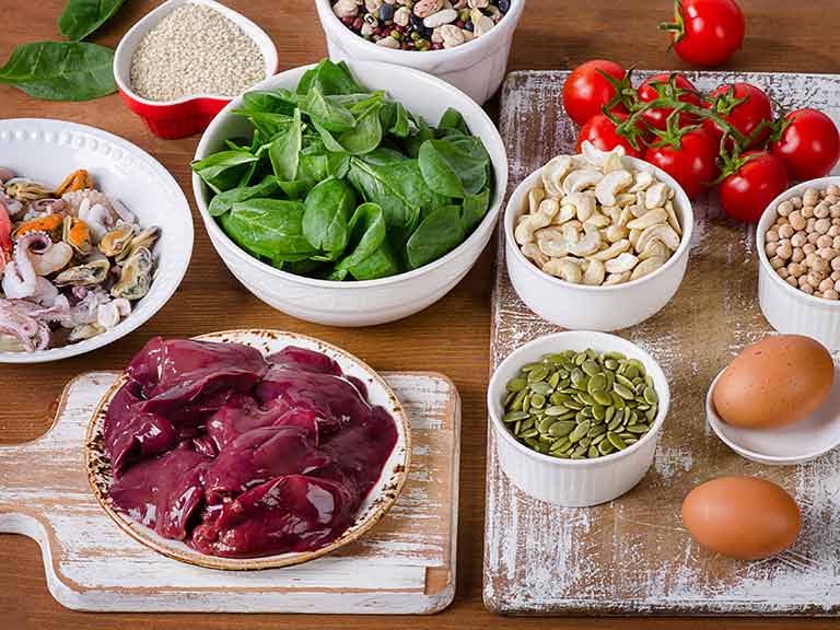 Hair-boosting foods include liver, eggs, shellfish, spinach and more