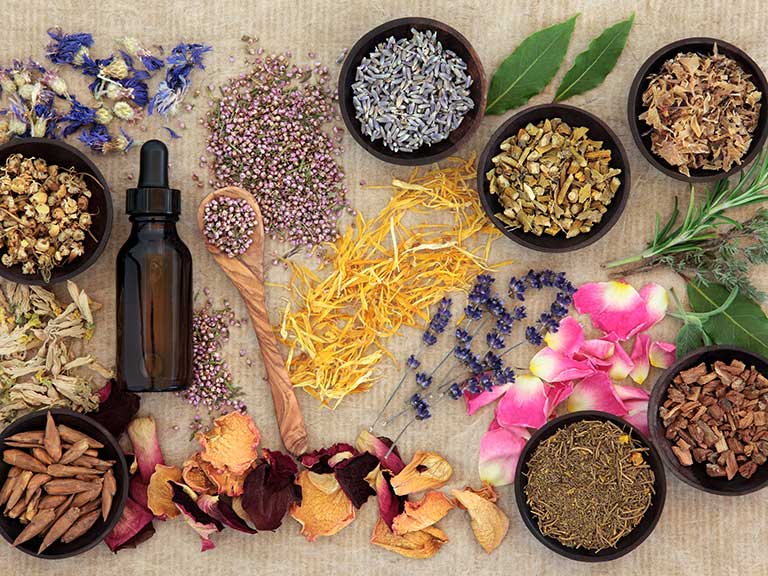 Herbal powders, tinctures and flowers