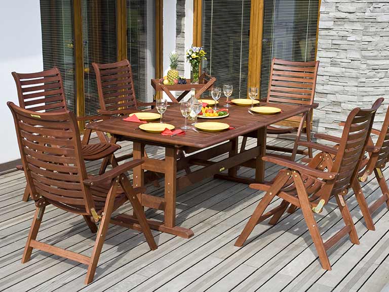 Wooden garden furniture