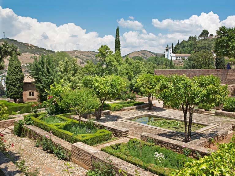 The Gardens of Alhambra palace, Granada