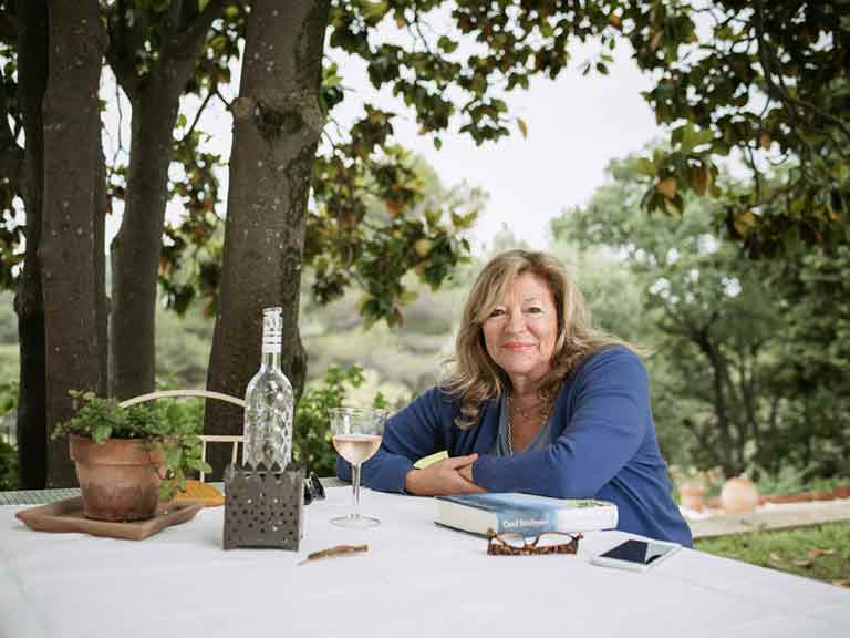 Carol Drinkwater at her olive farm in France. Photo by Sean Malyon