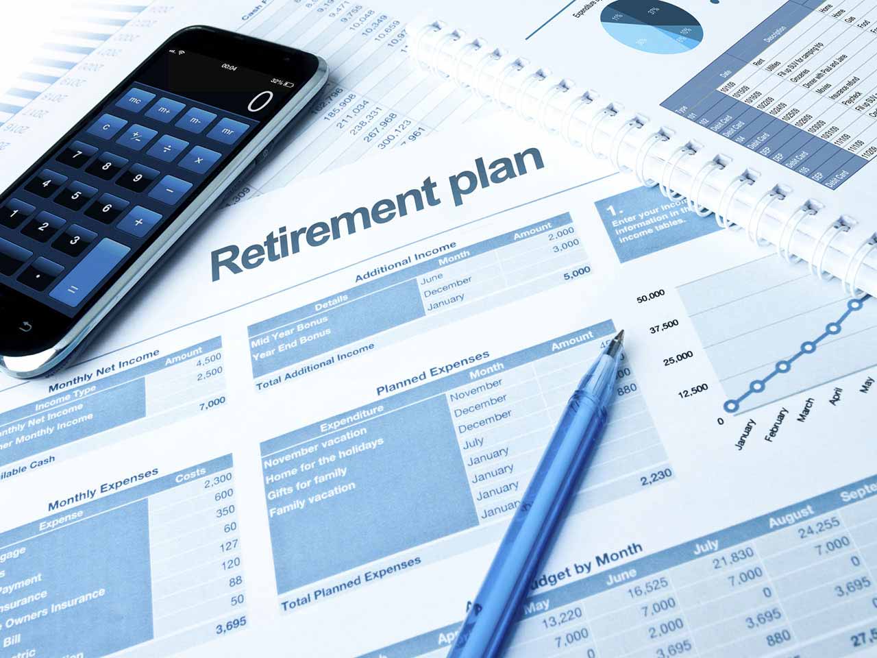Retirement paperwork and pension statements