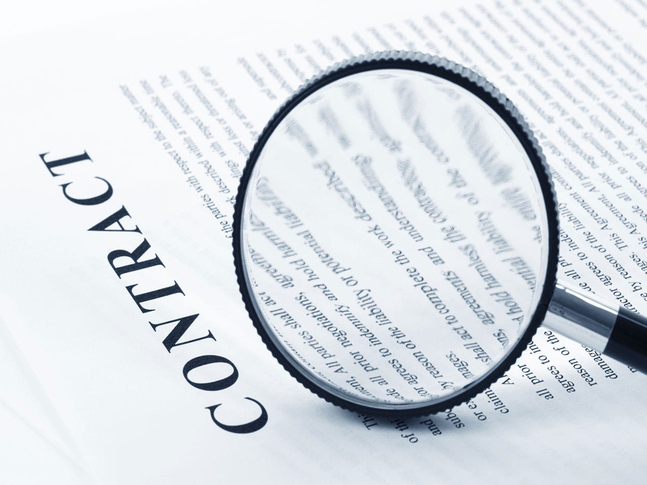 Contract under a magnifying glass