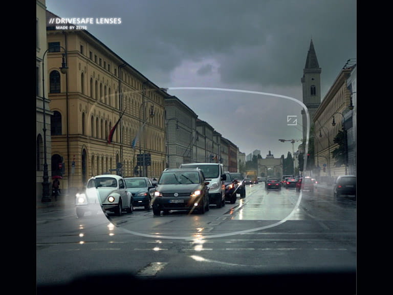 ZEISS DriveSafe lenses have been designed to cut glare and give better vision in low-light conditions