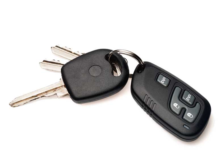 Car keys to represent buying a car