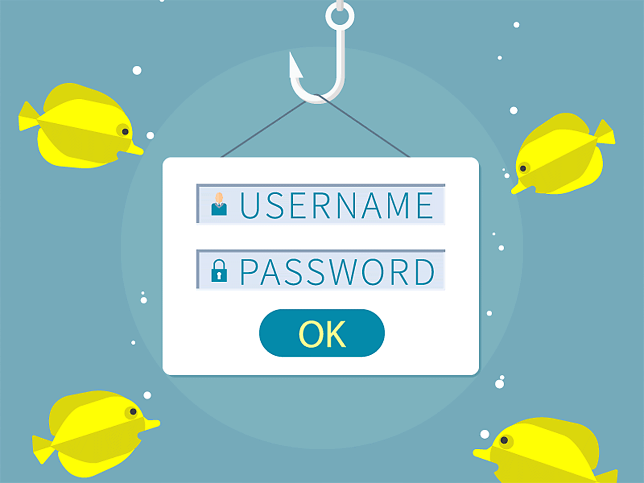 Phishing for password and username