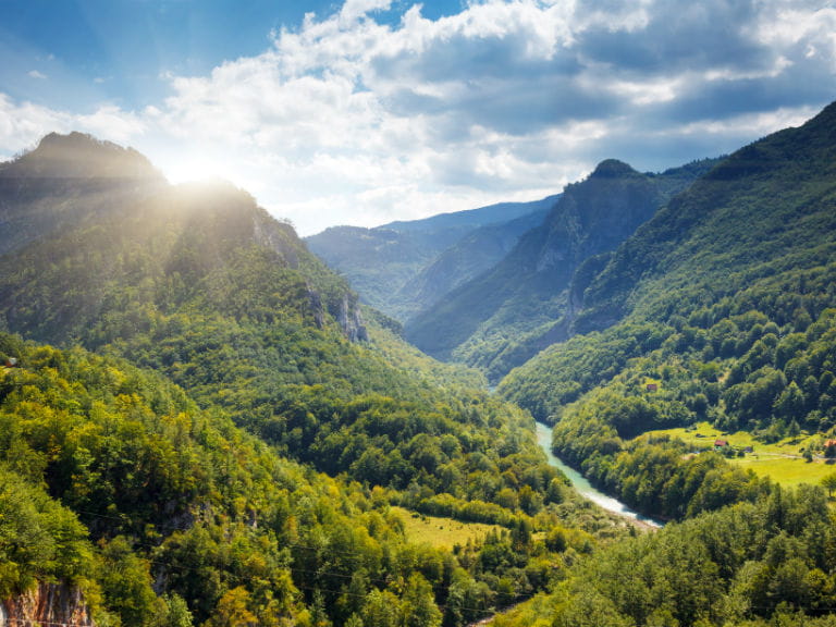 The Tara River Canyon in Zabljak, Montenegro