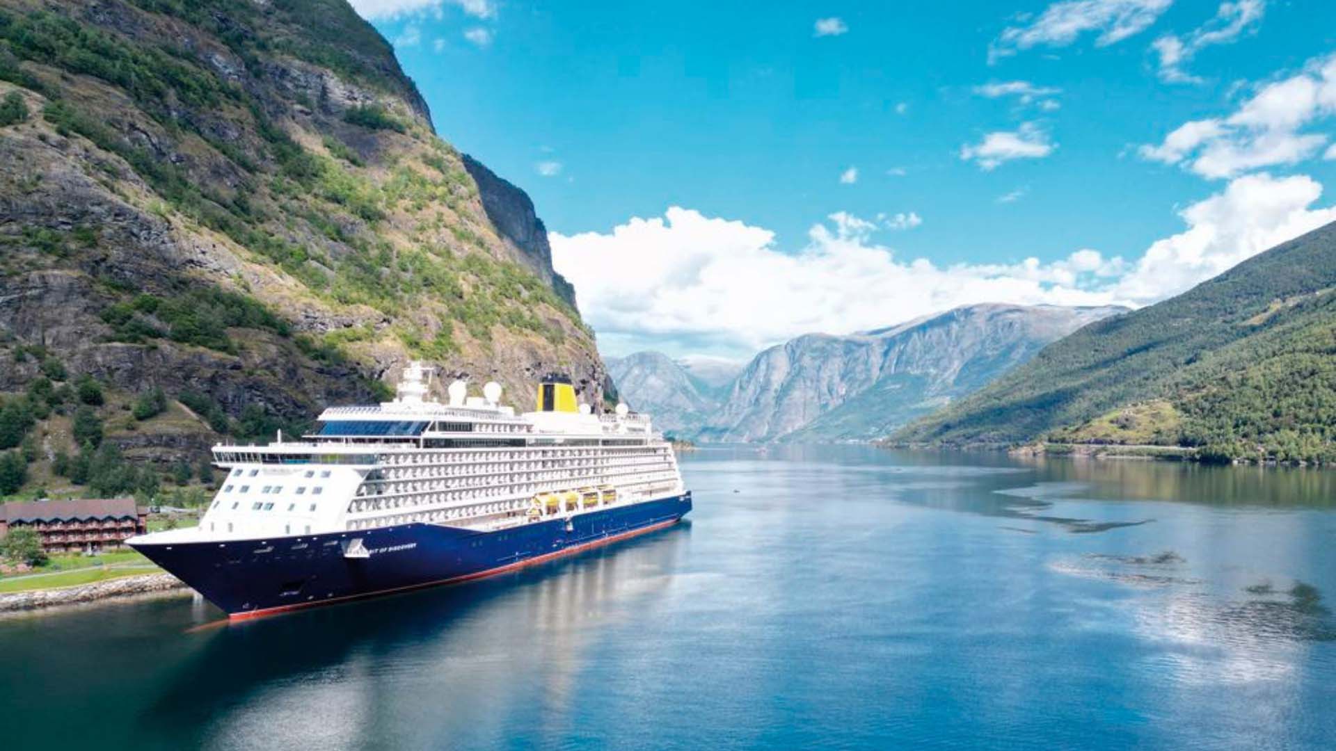 The Spirit of Discovery in Norway illustrating the 2024 cruise planner