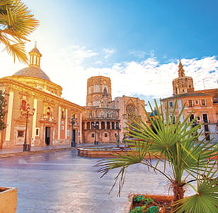 The historic main square of Valencia