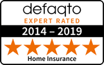 Defaqto Expert Rated 2014 to 2019 5 Stars Home Insurance