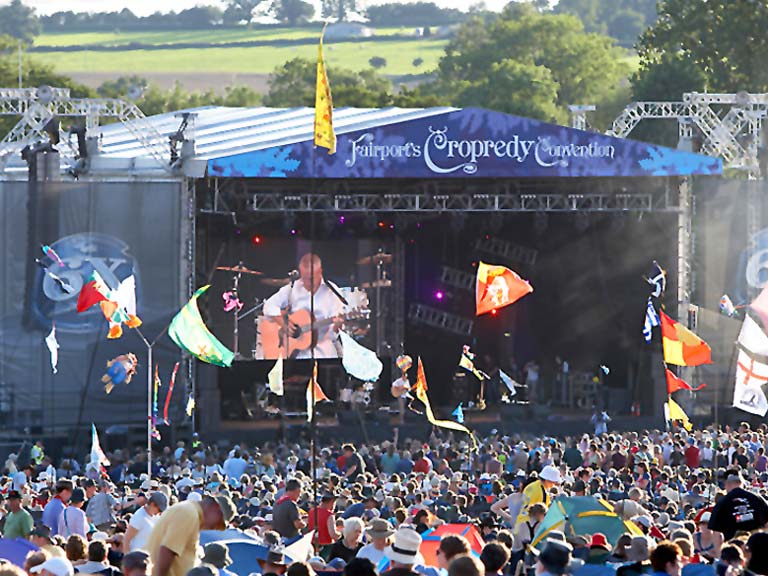 A view of the stage at the Fairport's Cropredy Convention. Photo by Ben Nich/Icon Music