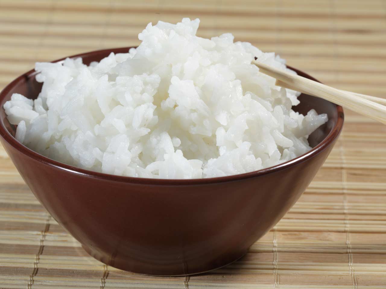 Cooked fluffy rice