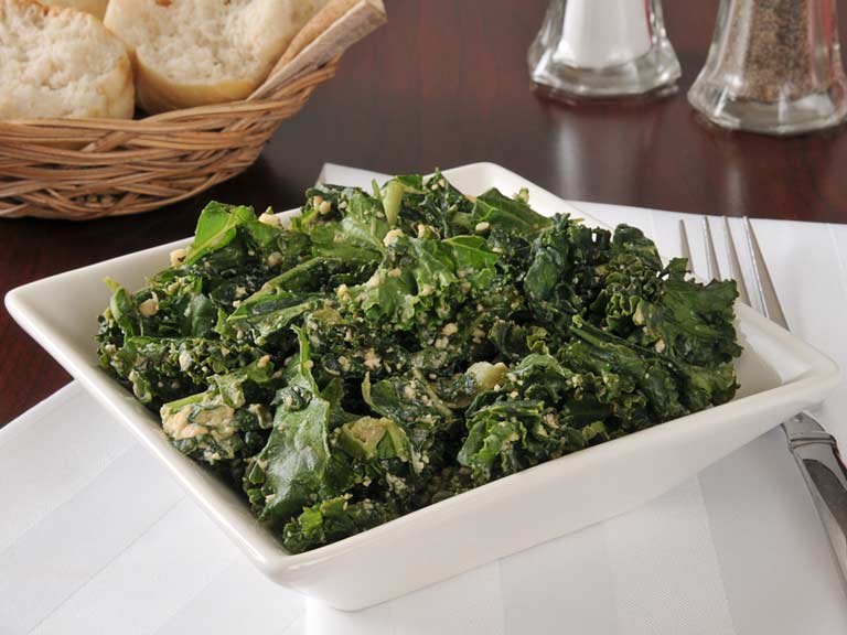 Cooked kale