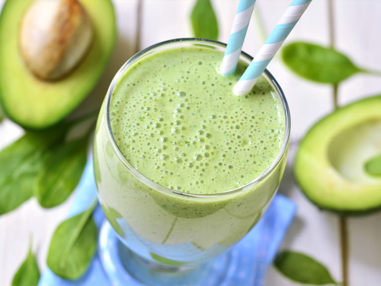 Green tea and avocado metabolising smoothie
