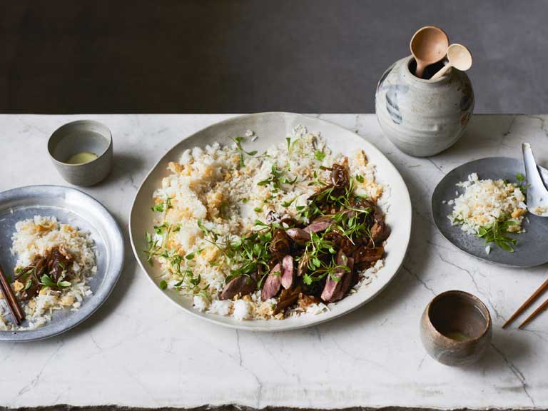 Ken Hom's savoury duck with oyster sauce