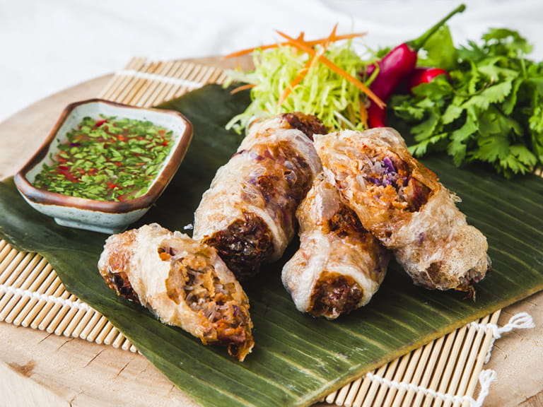 Vietnamese pork spring rolls