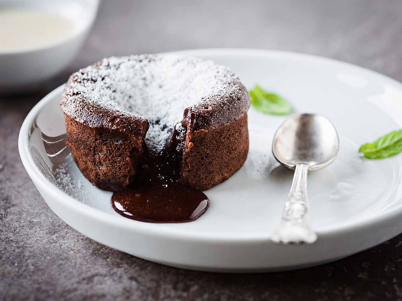 Chestnut and chocolate souffle 