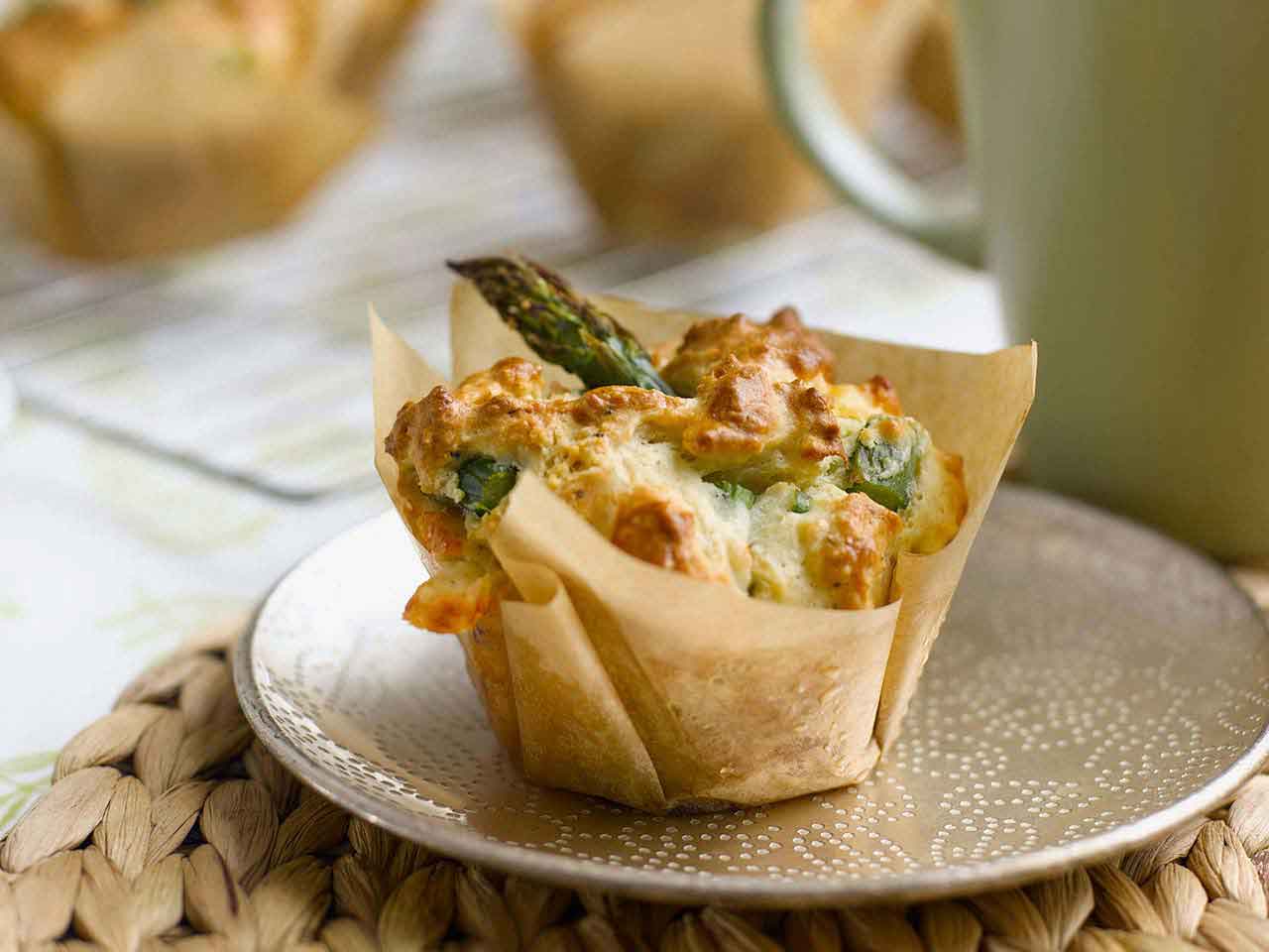 Asparagus and cheese brunch muffins