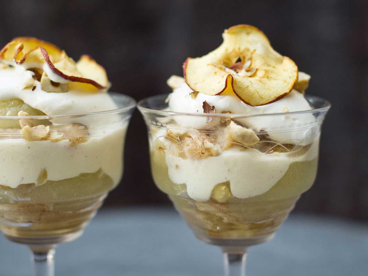 Apple and Calvados trifle