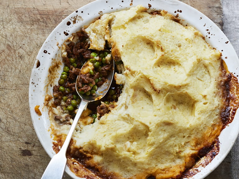 Indian beef pie with spiced mash