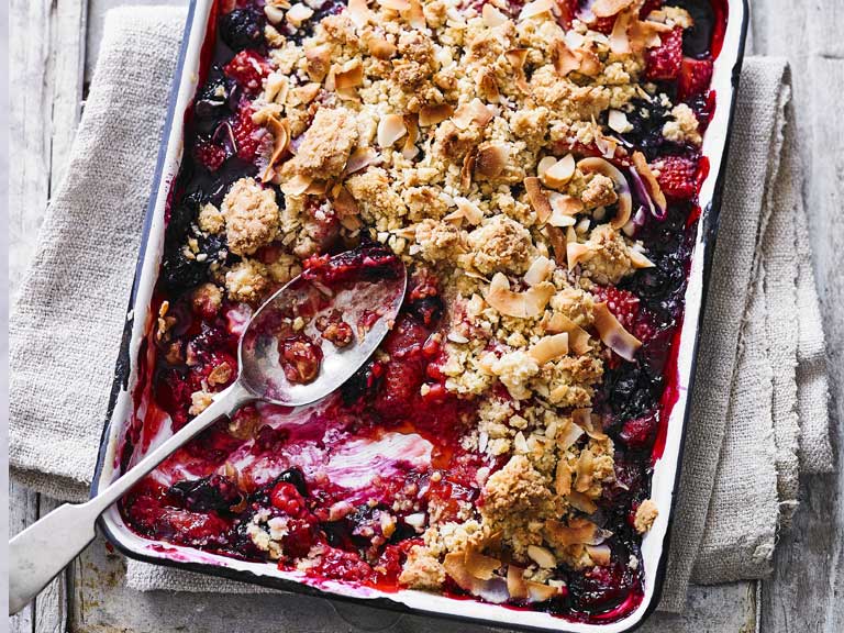 Mixed berry crumble
