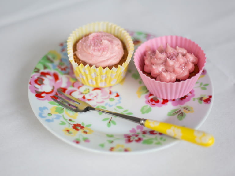 Wendi Peters' vanilla and beetroot cupcakes