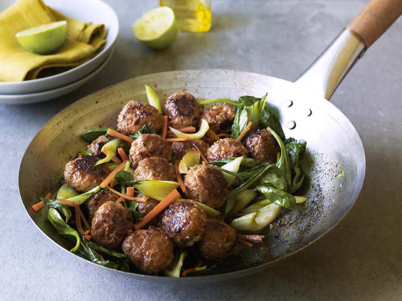 Phil Vickery's easy sweet and sour meatballs with ginger and lime
