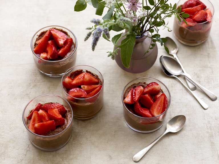 Strawberry chocolate mousse