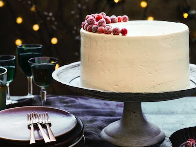 Edd Kimber's cranberry and white chocolate cake