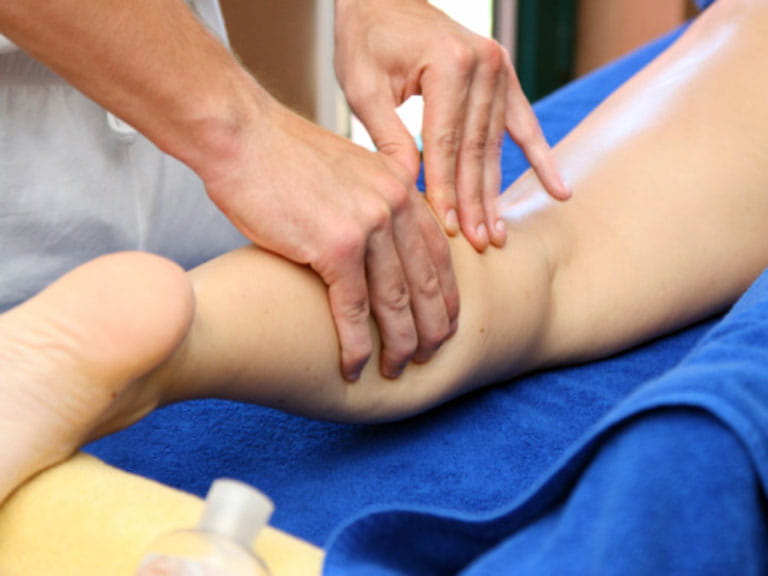 Osteopath working on a patient