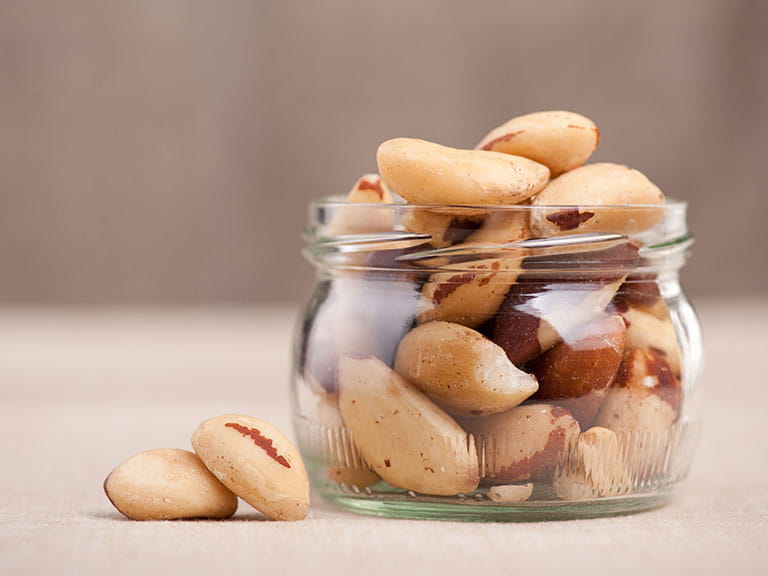 Brazil nuts in a jar