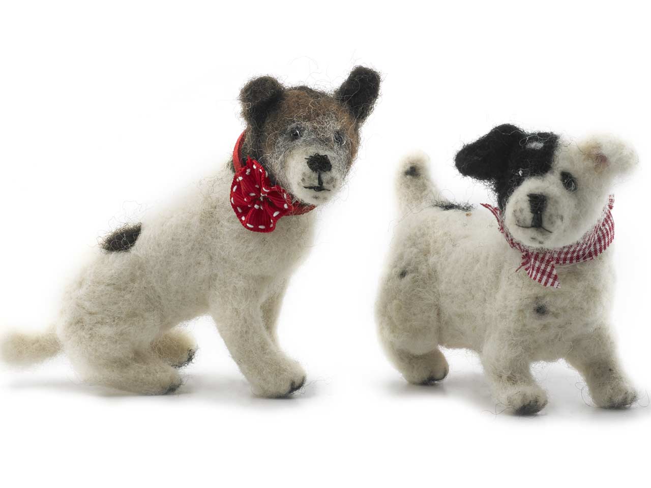 Needle felted dogs
