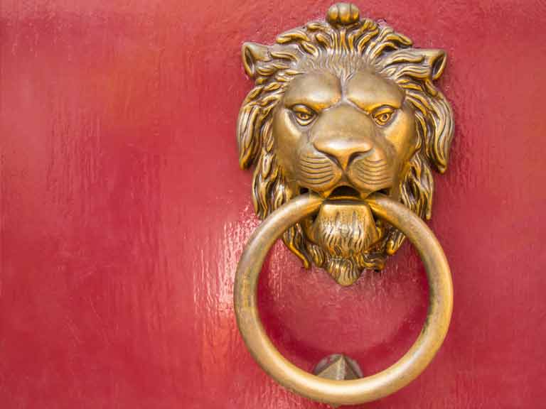 Brass doorknob