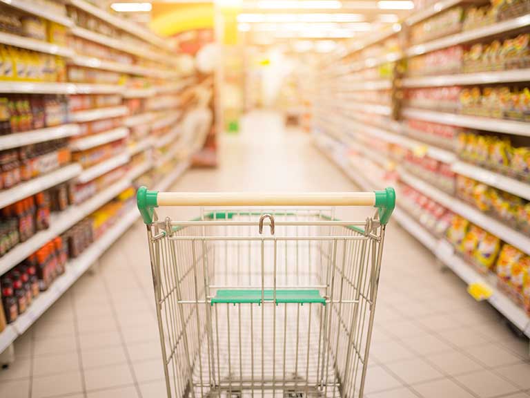 A supermarket trolley 