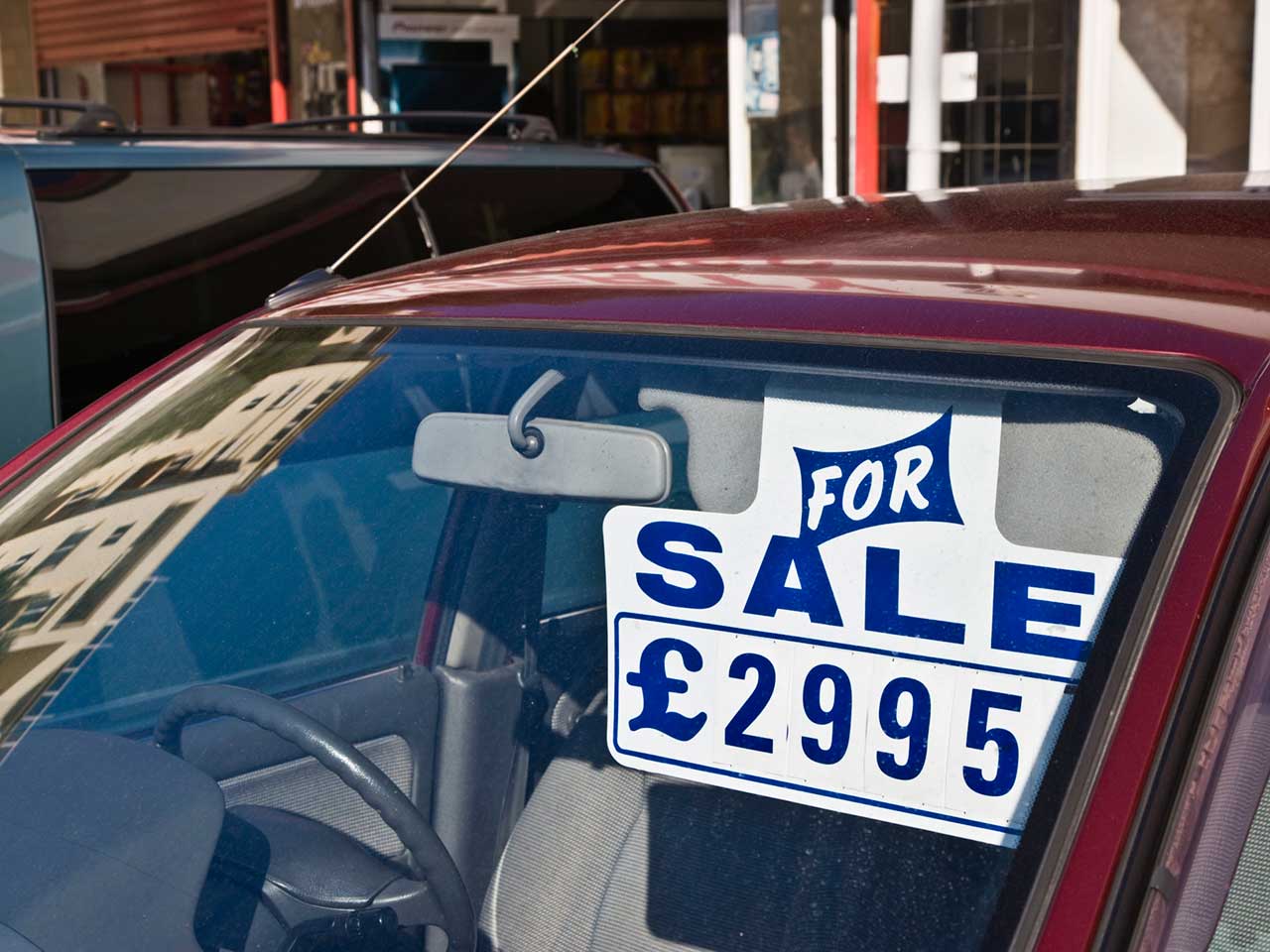 Second hand car for sale in a used car sales yard