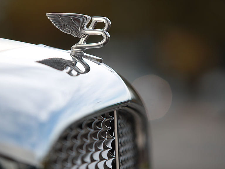 The iconic Bentley badge