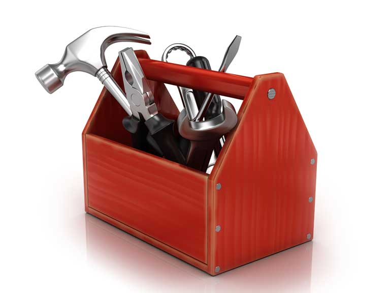 Lots of tools in a toolbox