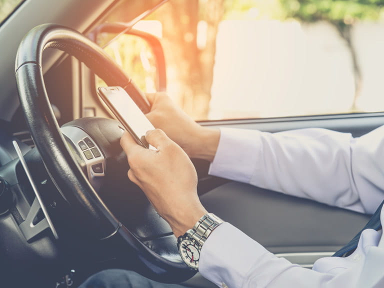 The risk of an accident almost doubles when using a mobile phone at the wheel